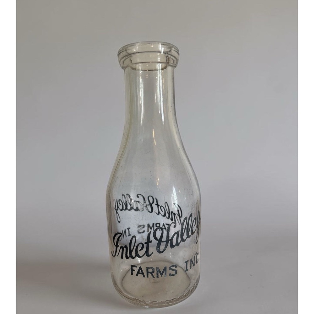 Inlet Valley Farms Milk Bottle vintage glass